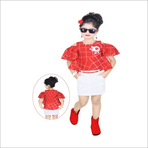 Kids Fancy Top And Skirt