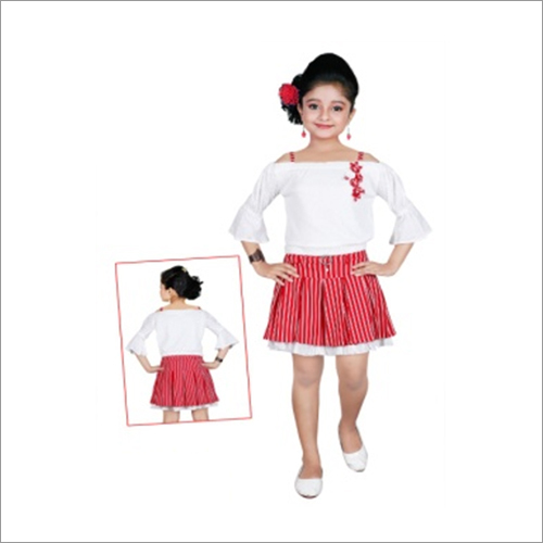 Kids Designer Top And Skirt