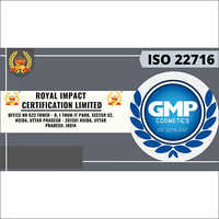 GMP ISO 22716:2007 Certification Services