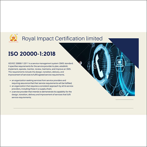 Iso 20000-1-2018 Certification Services