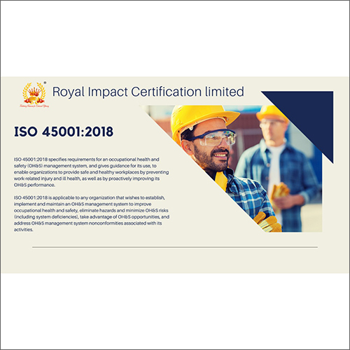 ISO 45001-2018 Certification Services
