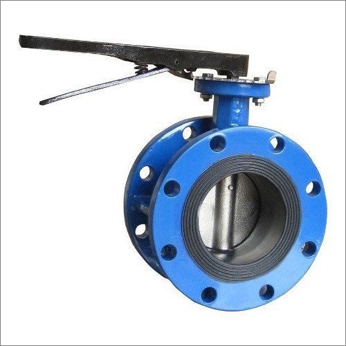 Blue Flange End Butterfly Valve