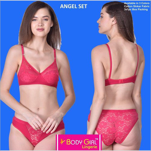 BodyGirl Bra Panty Set  Lace and Net Design  Comfortable With Adjustable Straps