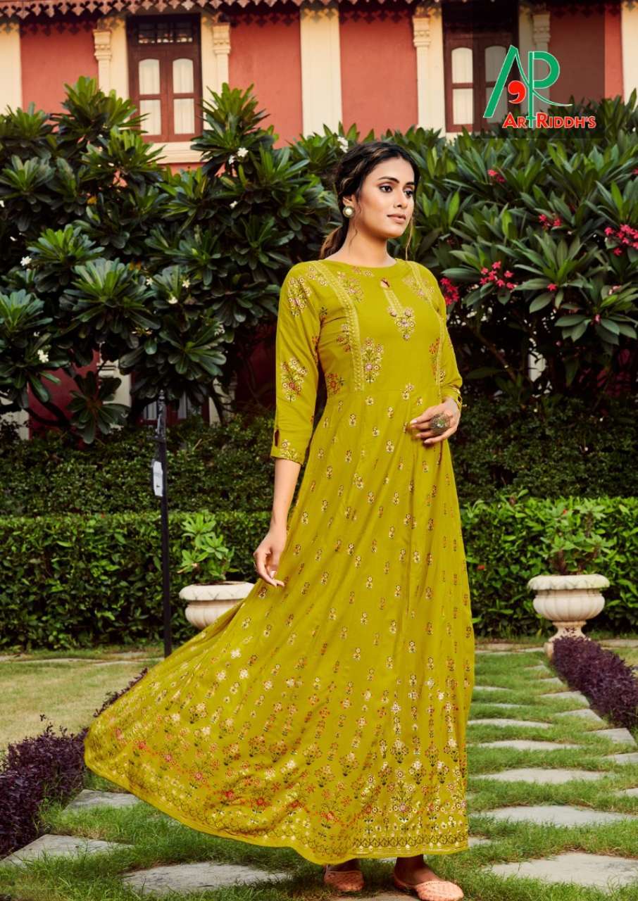 Kali Gown Vol  5 Rayon Printed Gown Catalogue Set