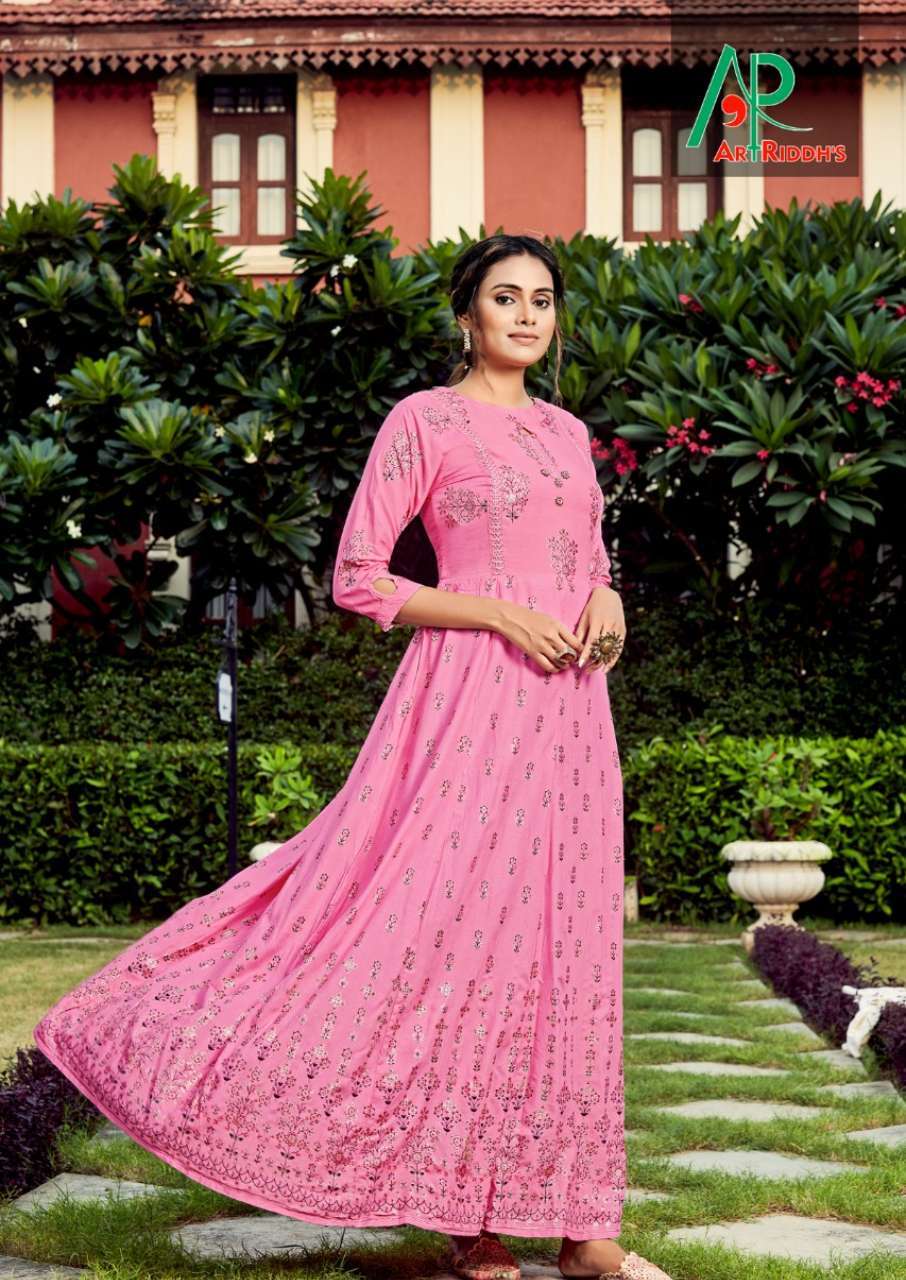 Kali Gown Vol  5 Rayon Printed Gown Catalogue Set