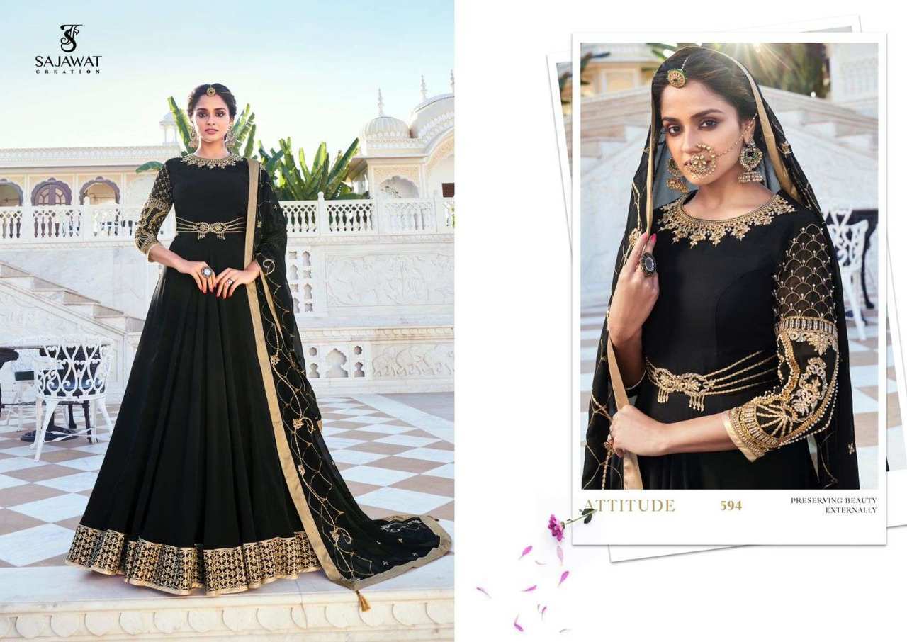 Mandora Vol  2 Designer Faux Georgette Gown Catalogue