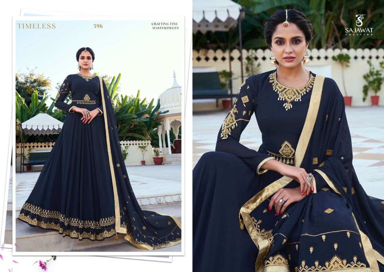 Mandora Vol  2 Designer Faux Georgette Gown Catalogue