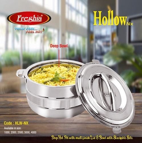 Hollow NX Stainless Steel Insulated Casseroles