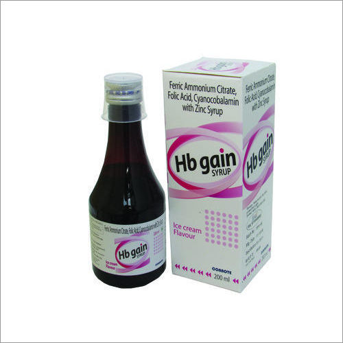 200 ML Ferric Ammonium Citrate Folic Acid And Cyanocobalamin With Zinc Syrup