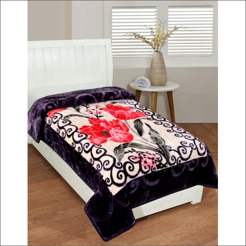 Floral Printed Soft Mink Blanket