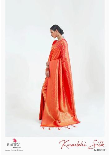 Kumbhi Silk Party Wear Handloom Designer Saree Set