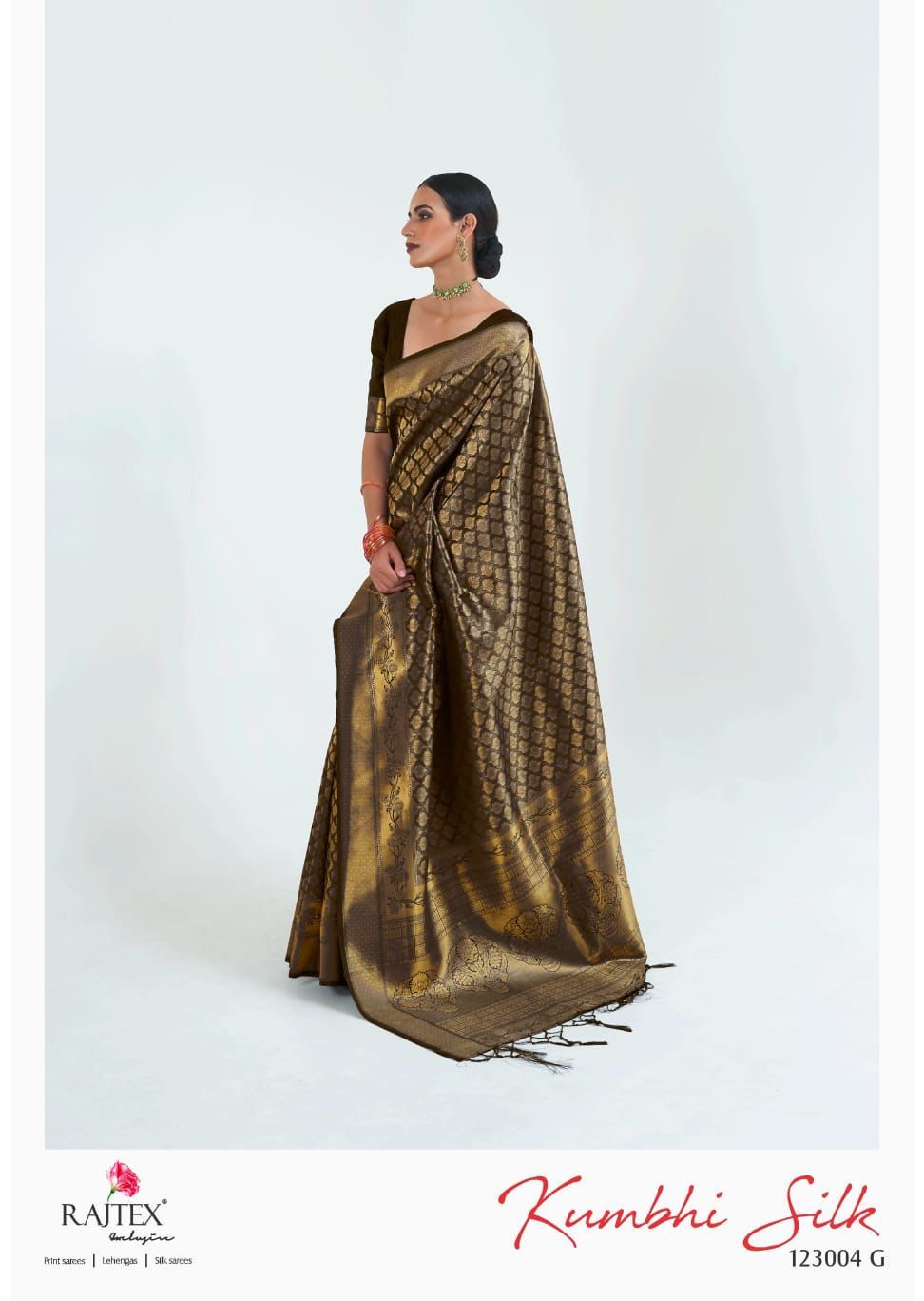 Kumbhi Silk Party Wear Handloom Designer Saree Set