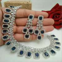 American Blue Diamond Necklace Set