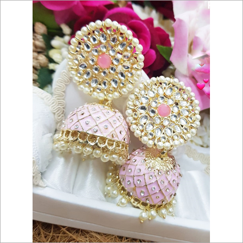 Designer Kundan Jhumka Earrings