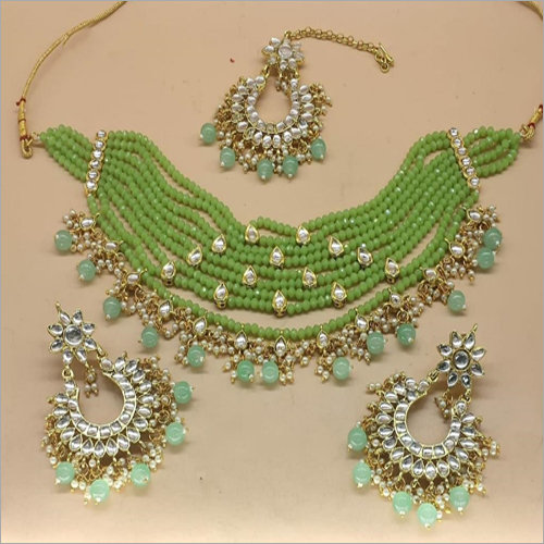 Kundan Green Colour Choker Set
