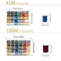30 Color Set of Handy Polyester Sewing Threads 50 Yards/45 m