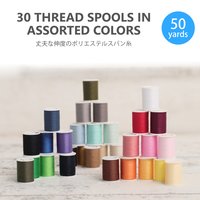30 Color Set of Handy Polyester Sewing Threads 50 Yards/45 m