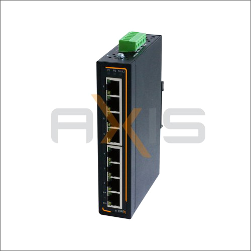 Black 8 Port Industrial Ethernet Switches
