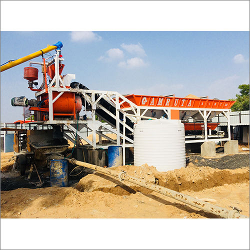 Low Energy Consumption Automatic Twin Shaft Mixer Inline Mobile Batching Plant