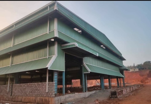 Building Service - Steel Structure, Customizable Dimensions, Green Color | Metal Roofing, Metal Wall Cladding, Fiberglass Insulation