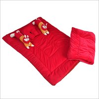 Red Velvet Baby Bed With Pillow