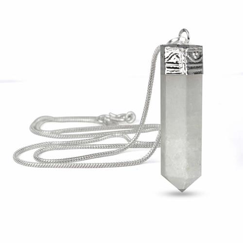 Selenite Single Point Pendant
