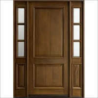 Solid Wooden Door - Brown Finish, Entry Style With Inward/outward Open And Customized Lock Handle Position