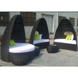 Black Sun Bed Lounger