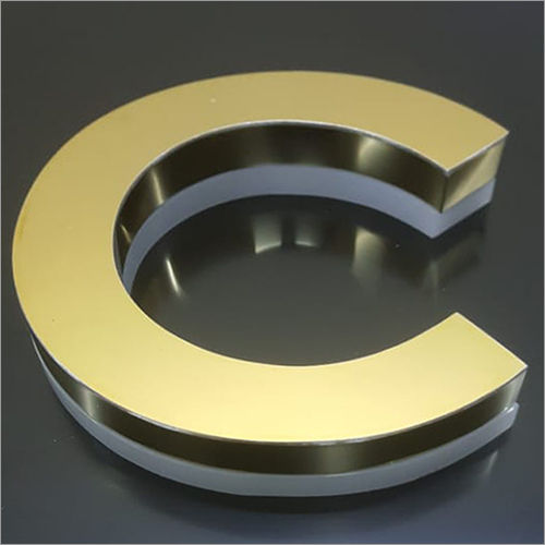 Golden Aluminum Glow Letter