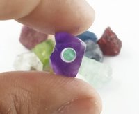 Raw Birthstone Drill Hole Beads - 3 mm Gemstone with Drill Loose Gemstone Making Necklace Pendant