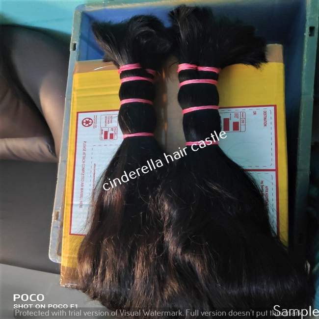 UNPROCESSED FULL CUTICLE ALIGNED NATURAL INDAN BULK HUMAN HAIR EXTENSIONS
