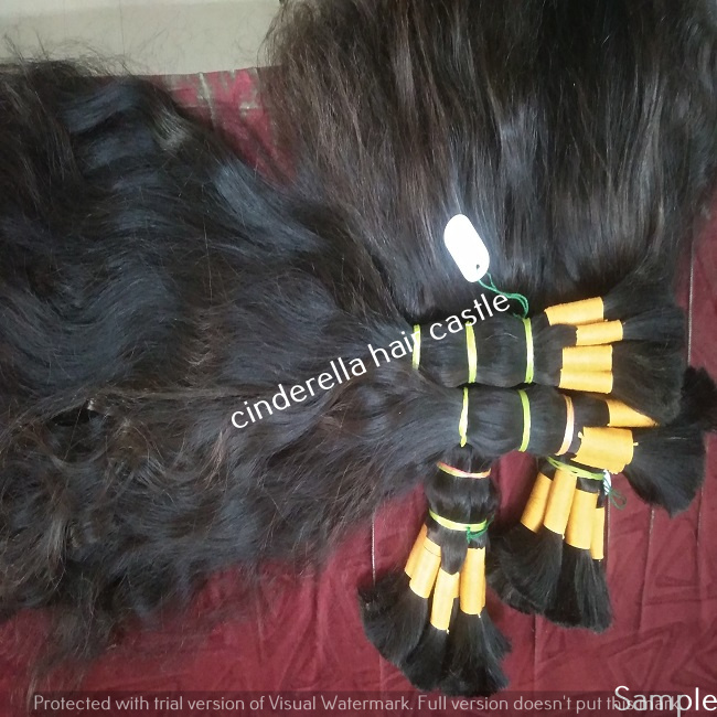UNPROCESSED FULL CUTICLE ALIGNED NATURAL INDAN BULK HUMAN HAIR EXTENSIONS