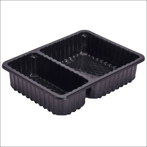 Double Compartment PVC Disposable Tray