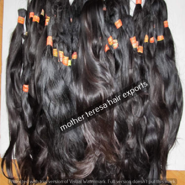 High Grade Single Drawn Indian Bulk Human Hair