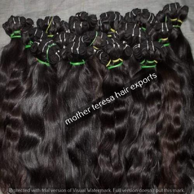 Good Quality Indian Brown Wavy Human Hair Extensions