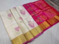 Pure Soft Silk Handloom With Meen Budda