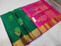 handloom silk saree with meena budda