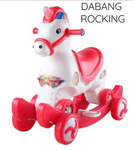 White And Red Chetak Musical Horse Toy