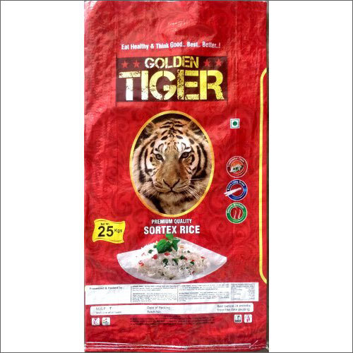25 Kg 4.5mm Red Printed PP Woven Sack Bag