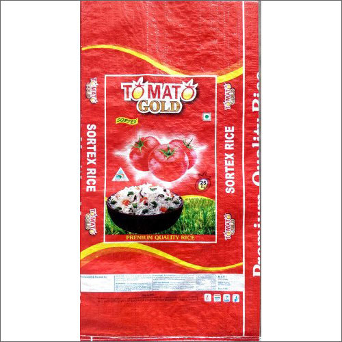 2mm Red Printed PP Woven Sack Bag