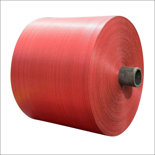 Red Plain PP Woven Roll