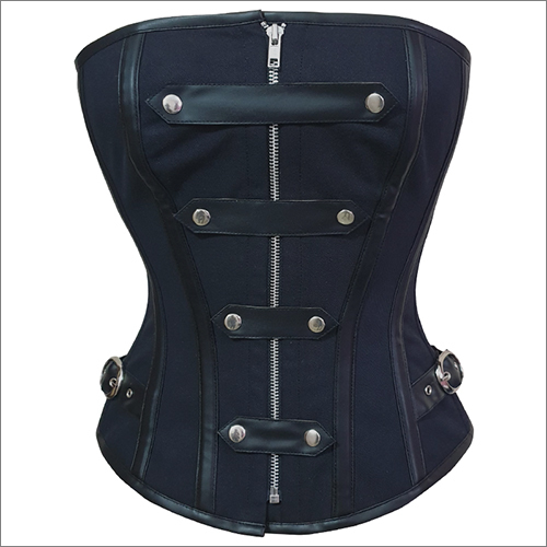 Ladies Black Gothic Victorian Overbust Corset