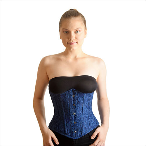 Different Available Ladies Blue Steel Boned Underbust Corset