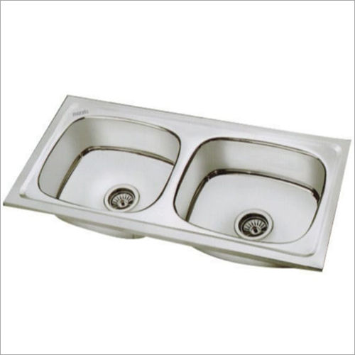 Glossy Texture Stainless Steel Double Bowl Kitchen Sink