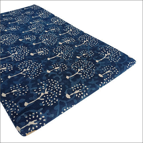 Washable Printed Indigo Dabu Fabric