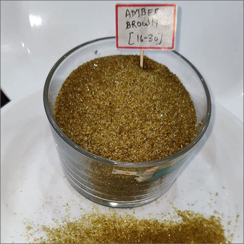 16-30 Amber Brown Glass Granules