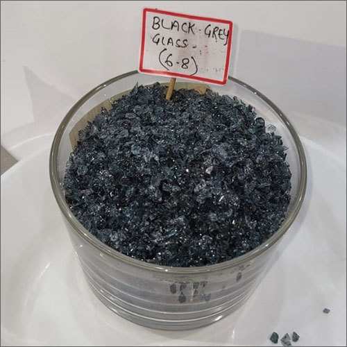 6-8 Black Grey Glass Granules