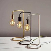 Metal Table Lamp For Decor - Iron, 203.2x203.2 Mm, Black Or Custom Color | Eco-friendly, Handmade, Modern Arts Design, Ideal For Various Occasions