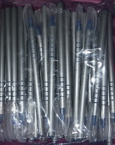 Silver body use and throw ball pen in 50 piece loose packing