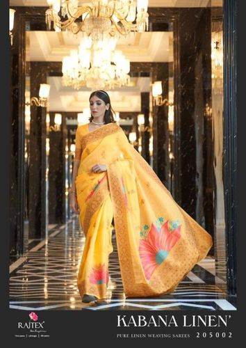 Linen Designer Saree